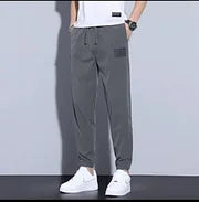 Men's New Fashion breathable bundle foot ice silk casual pants