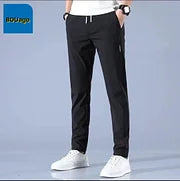Unisex Fashion Thin Straight Everything Ice Silk Casual Pants